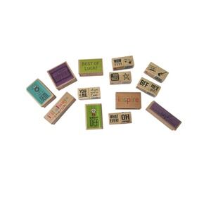 HUGE LOT OF 13 Rubber Stamps Wedding Friends Crafting Scrapbooking Mixed Set